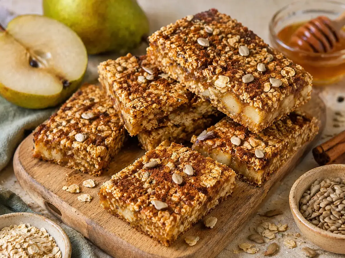 Oat Bars with Pear and Cinnamon
