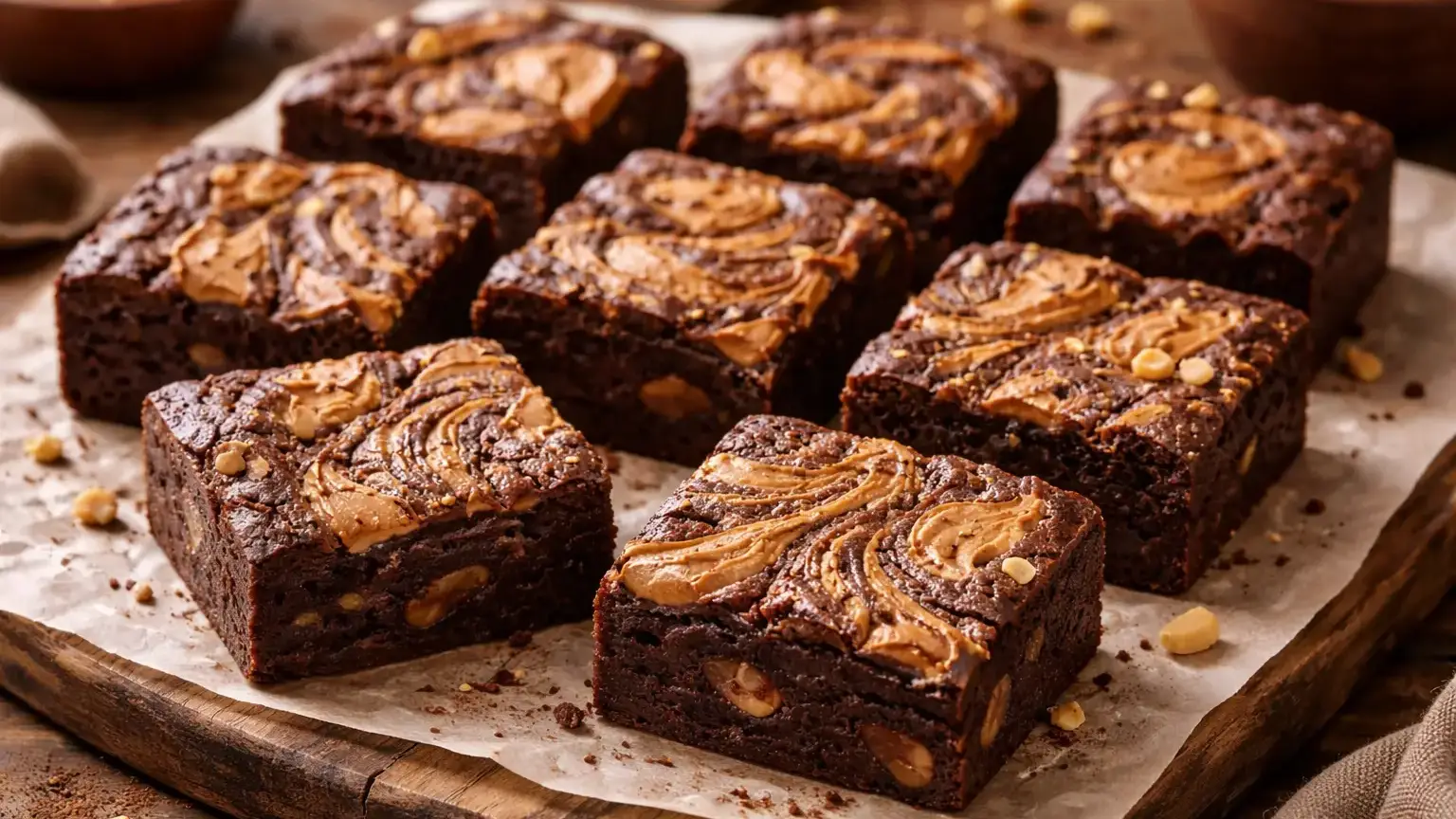 Brownie z masłem orzechowym
