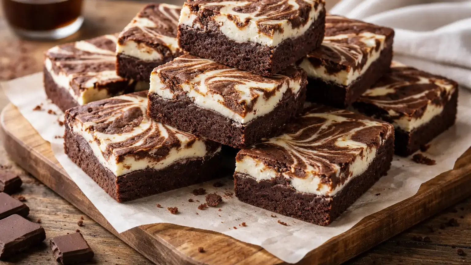 Brownie z twarogową falą