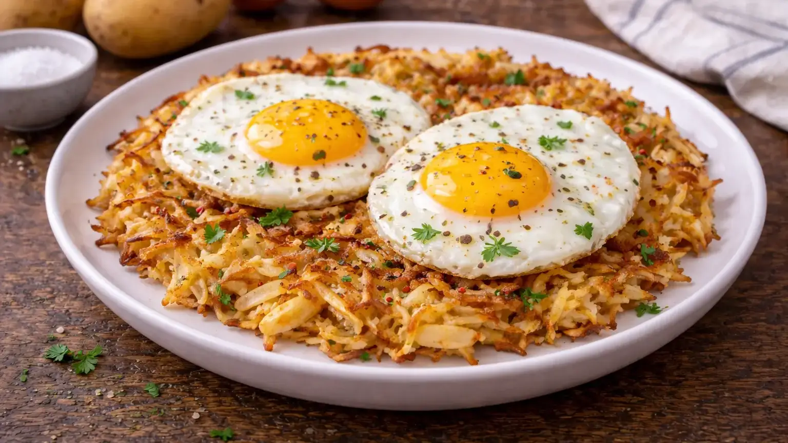 Ziemniaczane hash browns z jajkiem