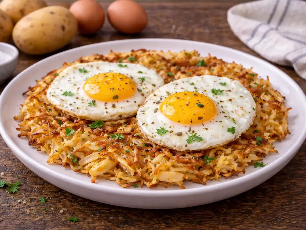 Hash Browns with Fried Eggs