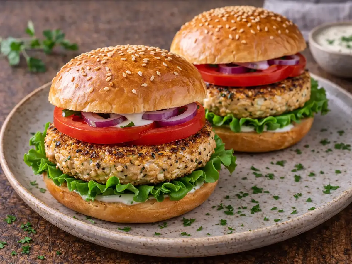 Tofu and Sesame Burgers