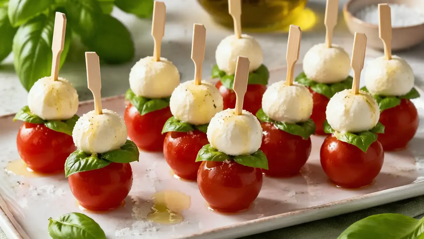 Mini caprese na patyczkach