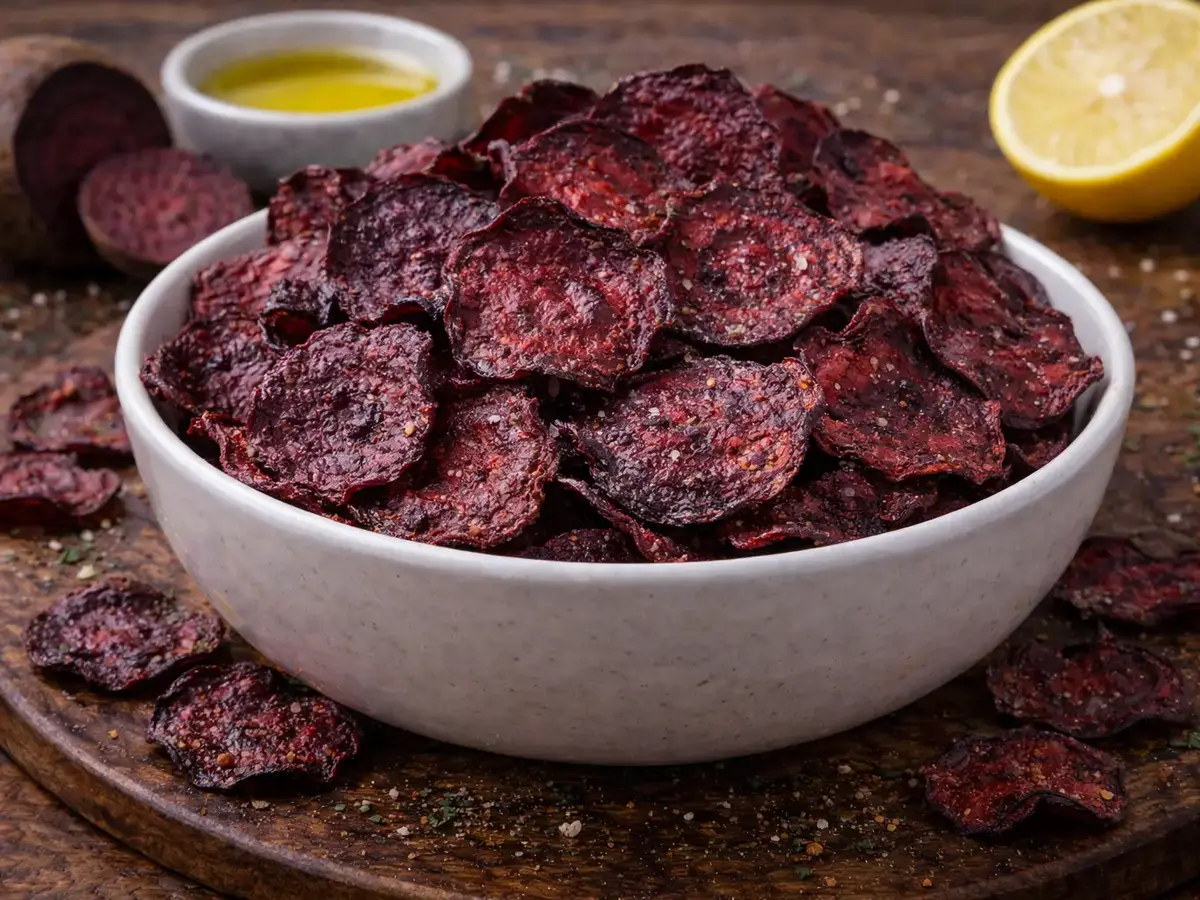 Oven-Baked Beet Chips
