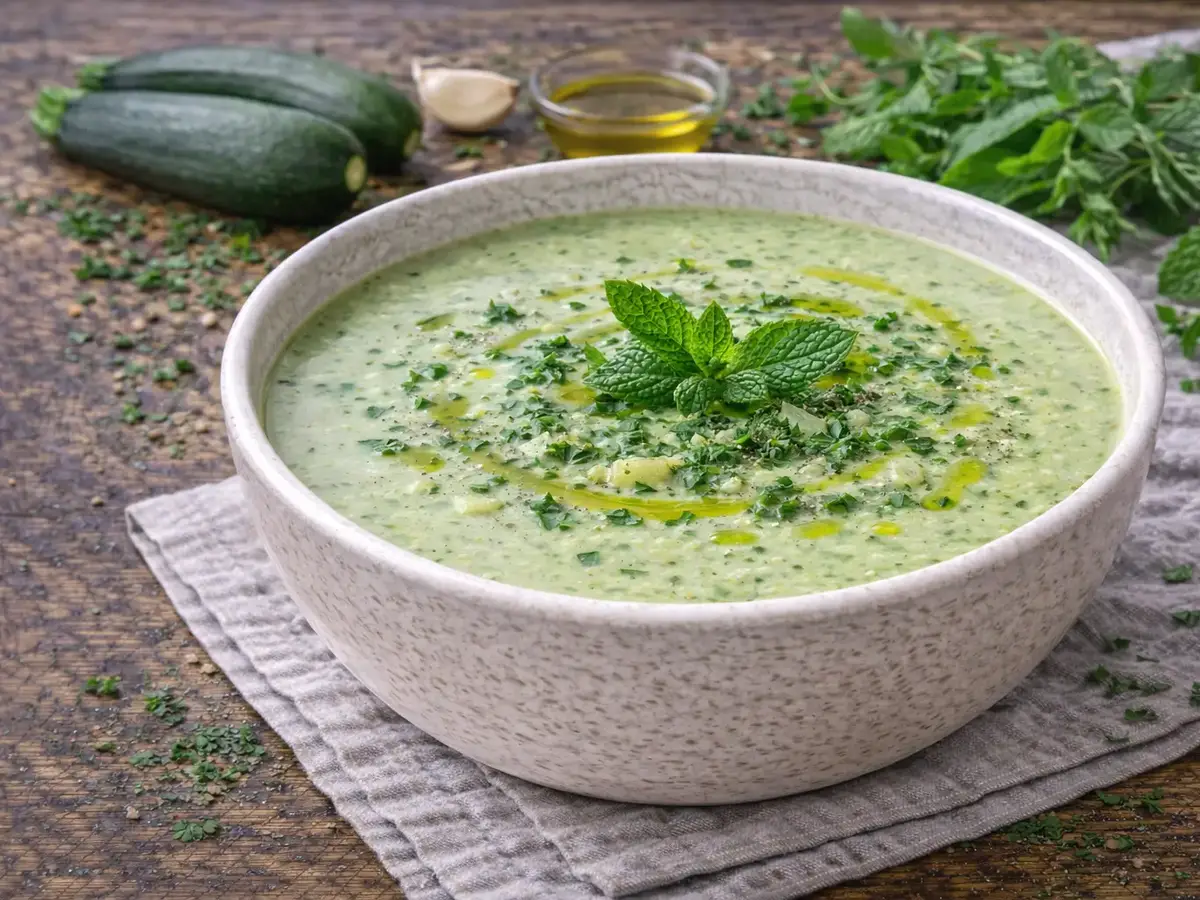 Zucchini and Mint Chłodnik (Cold Soup)