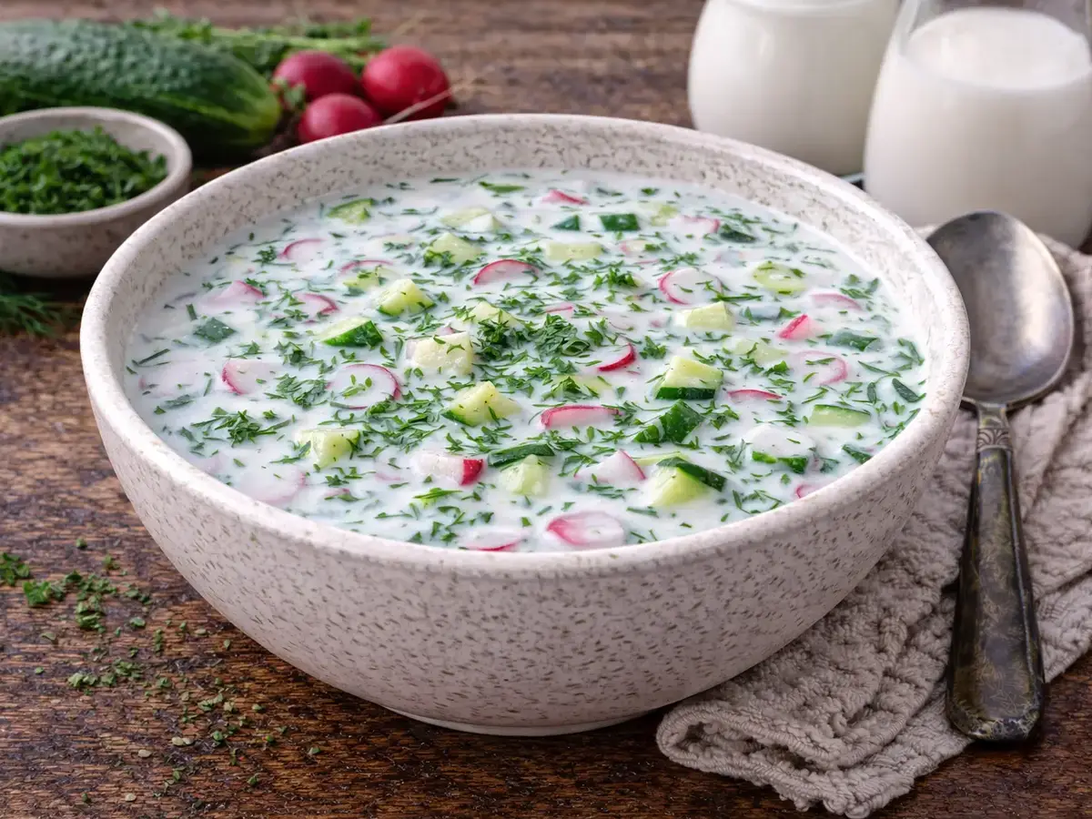 Cucumber Chłodnik with Radishes