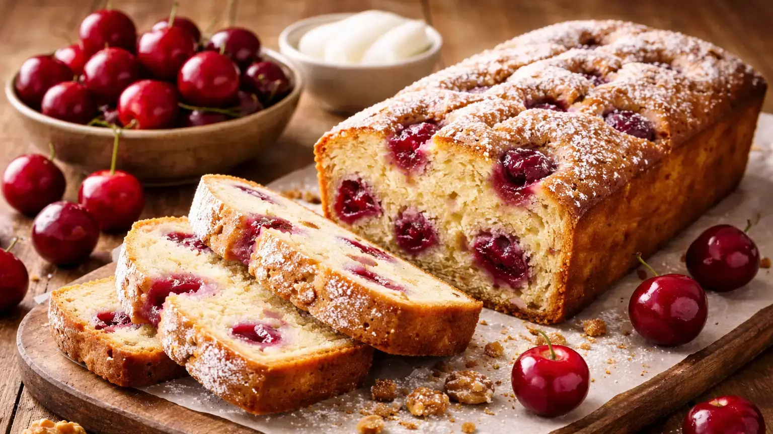 Ciasto śmietankowe z wiśniami