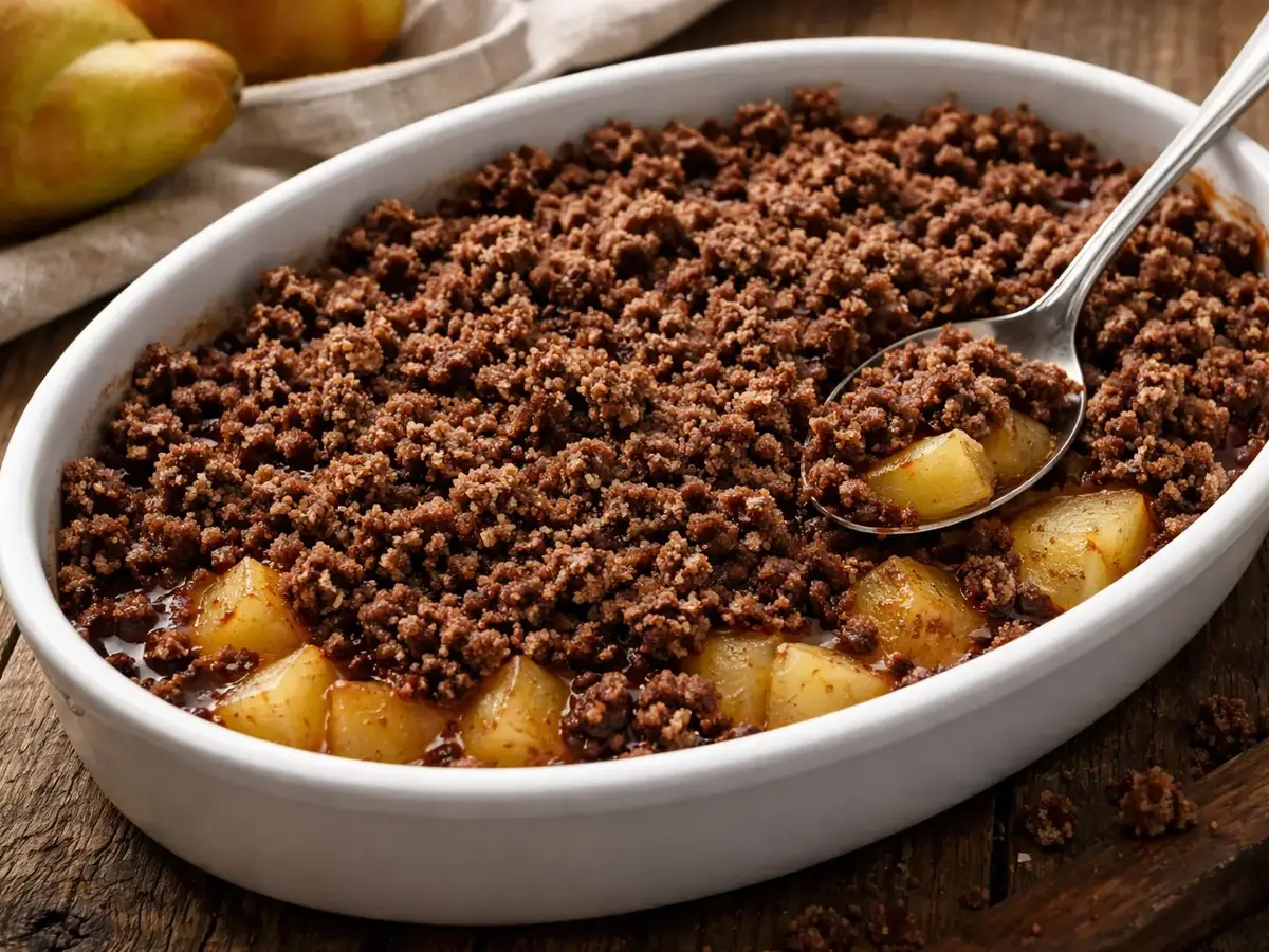 Pear Cocoa Crumble