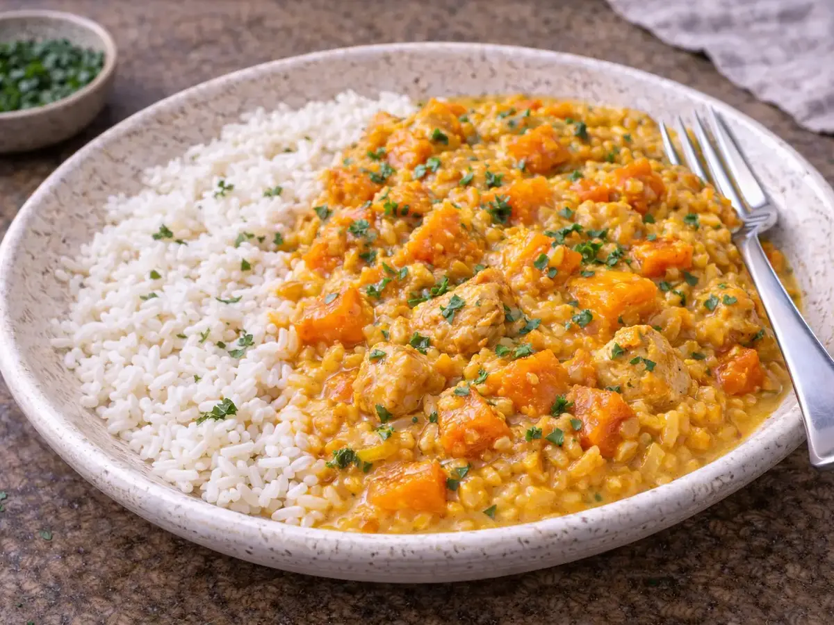 Sweet Potato and Red Lentil Curry