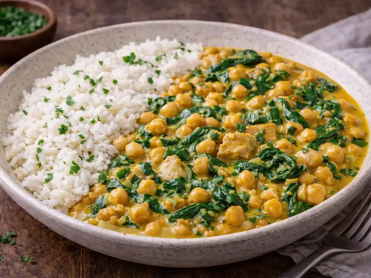 Chickpea and Spinach Curry