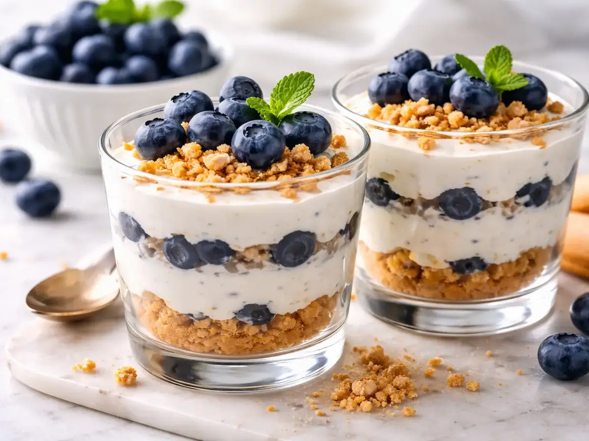 Mascarpone and Blueberry Dessert