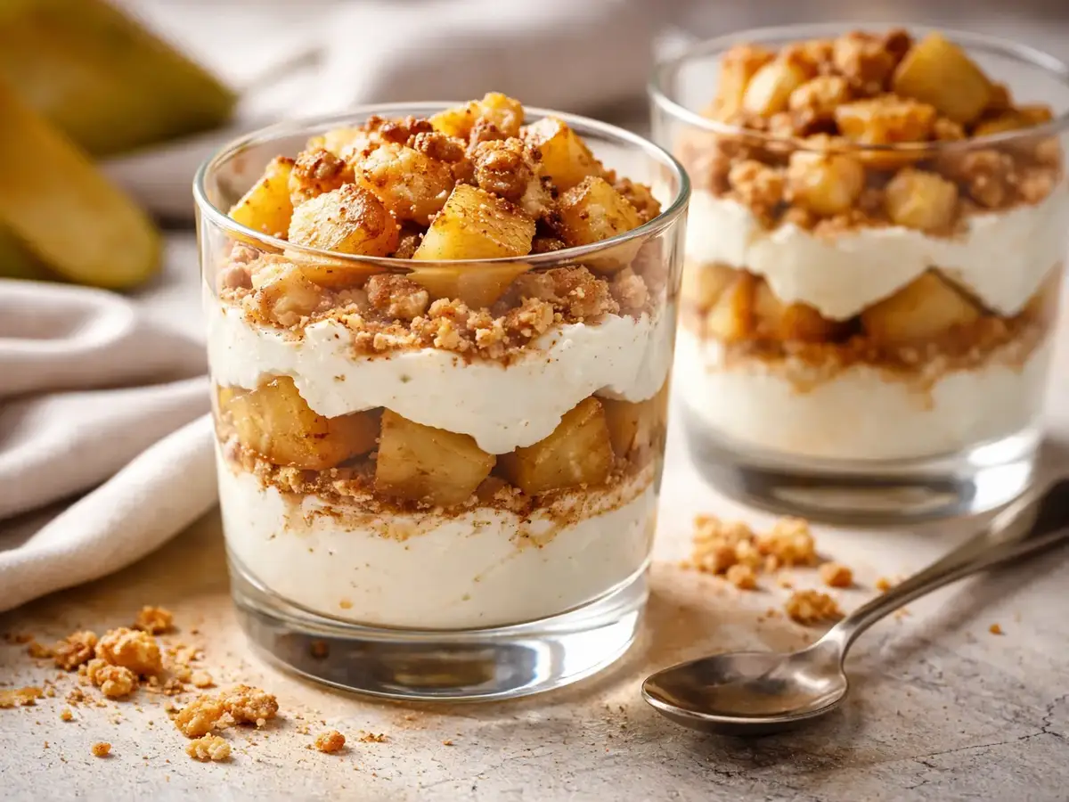 Ricotta Dessert with Baked Pear