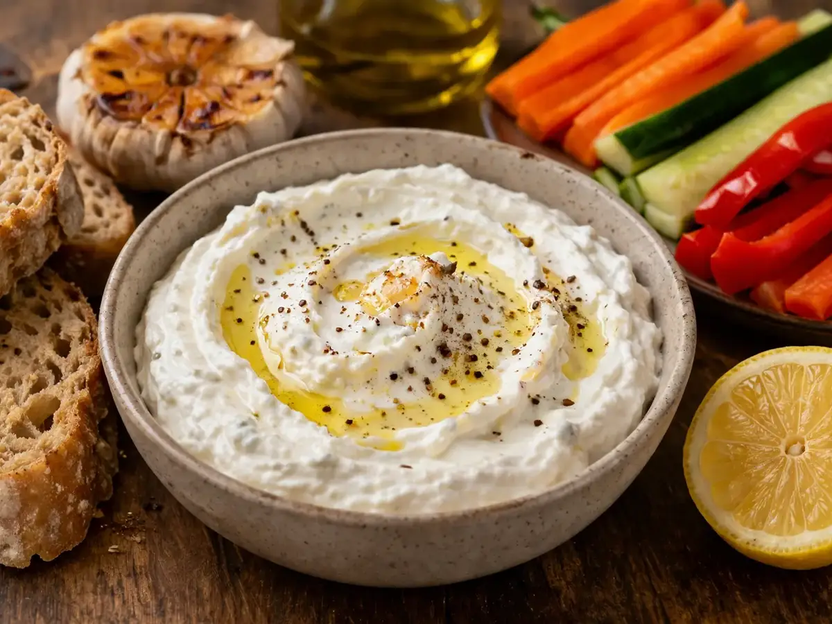 Yogurt Dip with Roasted Garlic