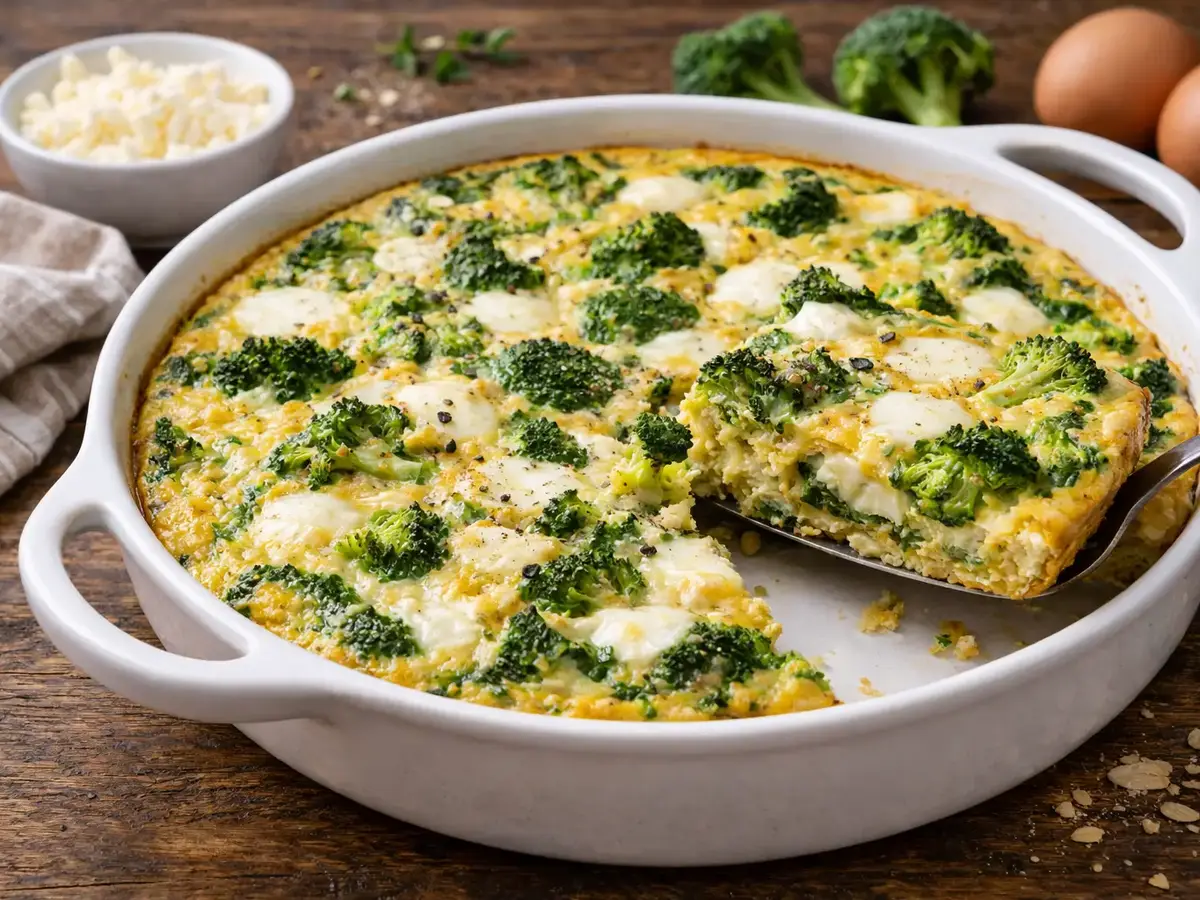 Broccoli and Mozzarella Frittata