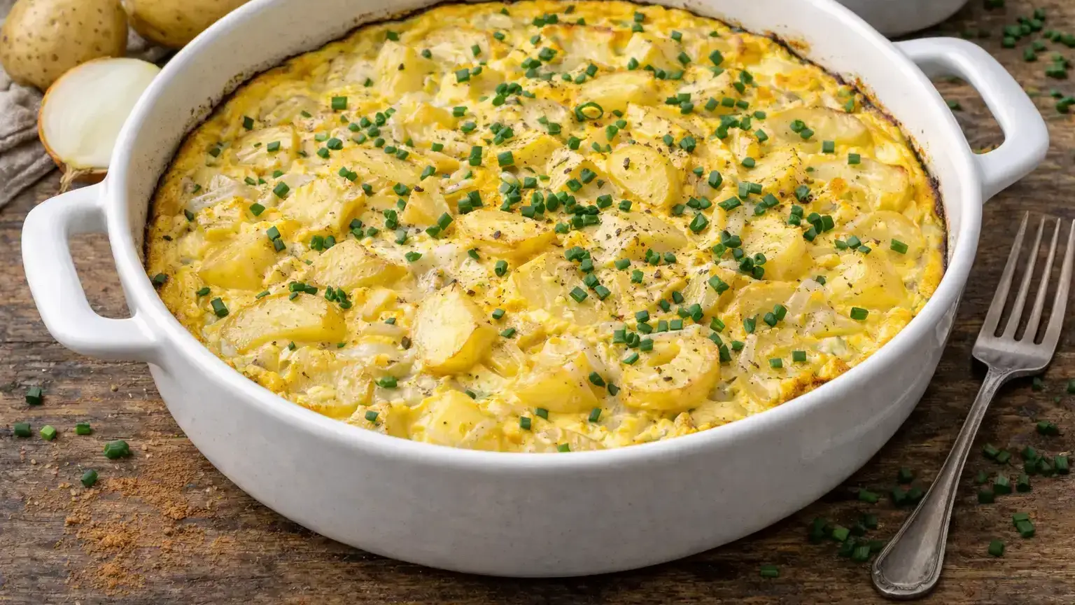 Frittata z ziemniakami i cebulą
