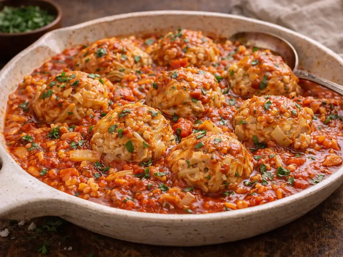 Unstuffed Gołąbki (Polish Cabbage Roll Bake)