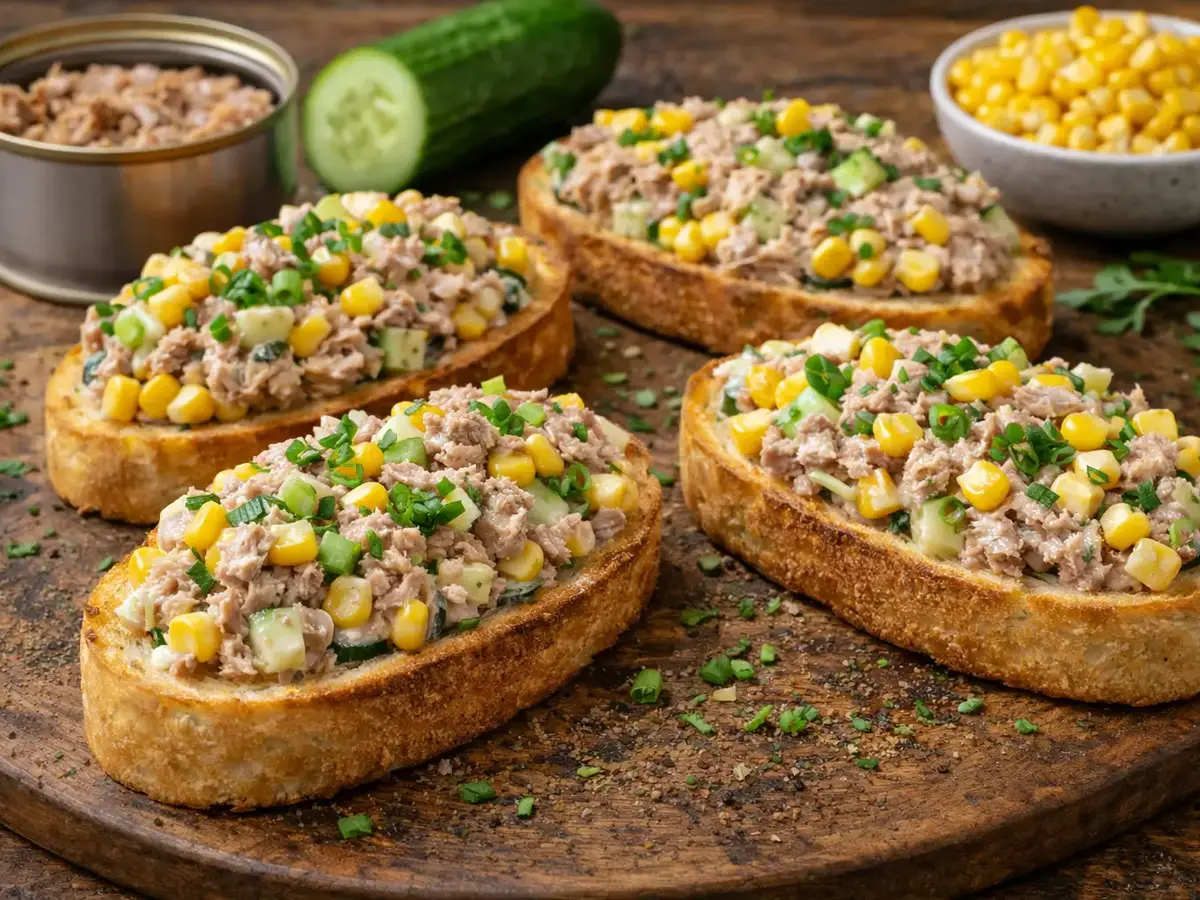 Tuna and Corn Toasts