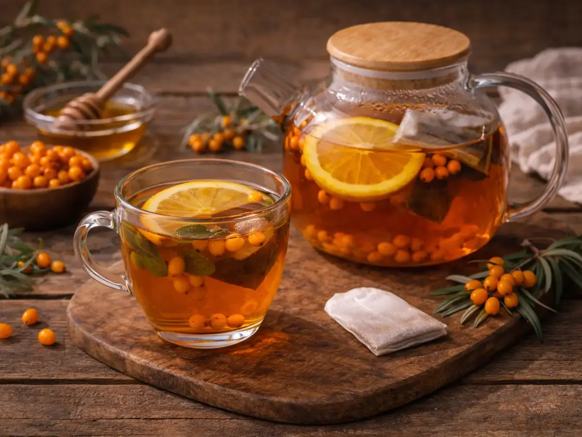 Sea Buckthorn Tea with Honey