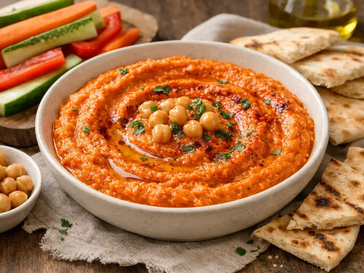 Roasted Bell Pepper Hummus