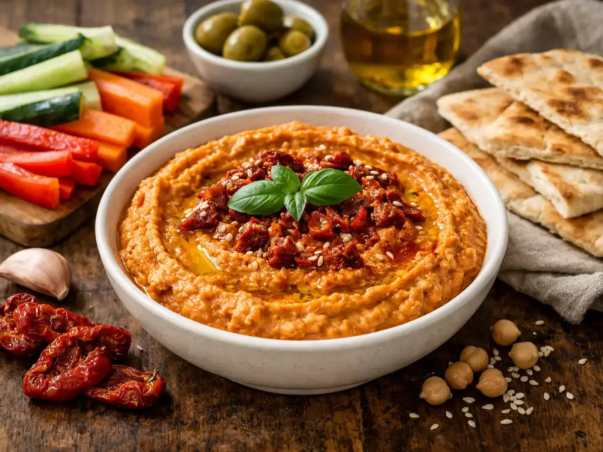 Hummus with Sun-Dried Tomatoes