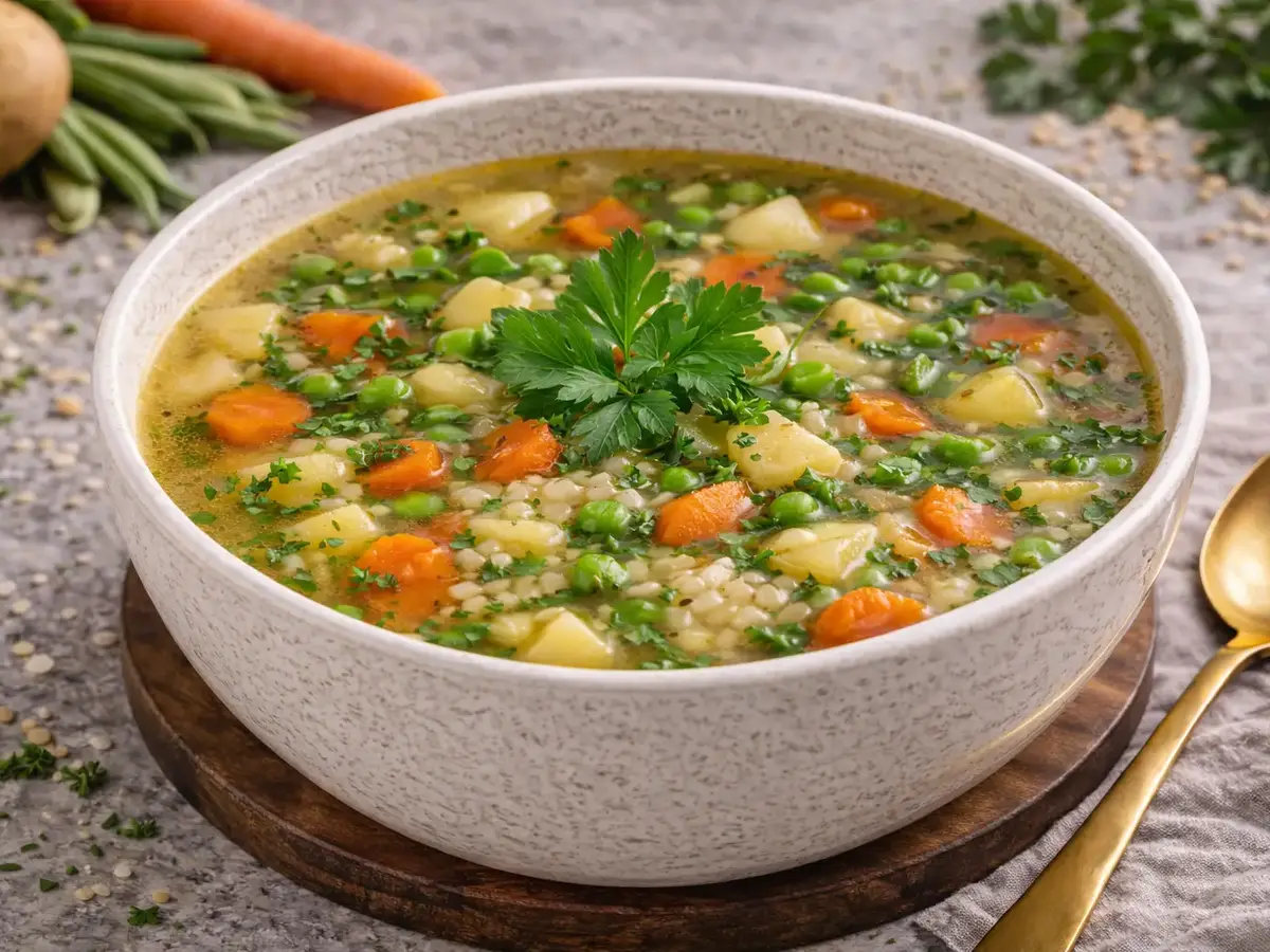 Soupe de légumes au bouillon