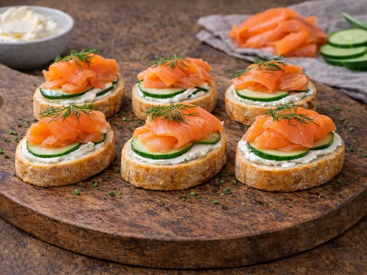 Cream Cheese and Smoked Salmon Canapés