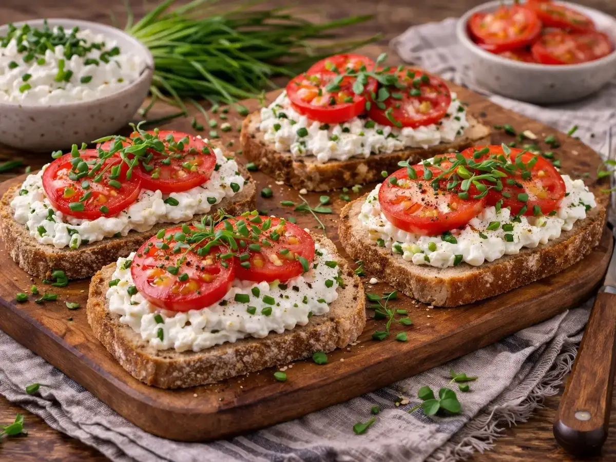 Cottage Cheese and Chive Sandwiches