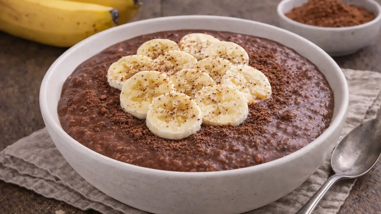 Kasza manna kakaowa z bananem