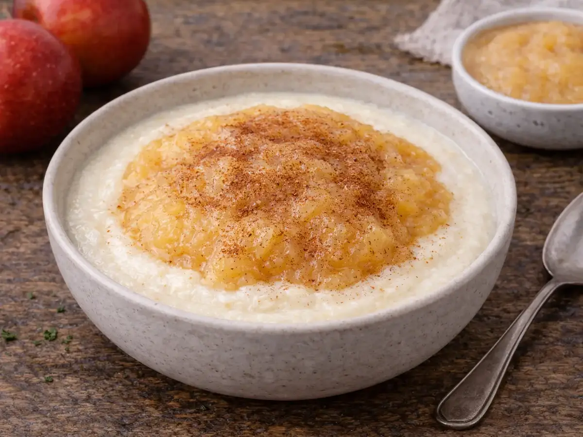 Semolina Porridge with Applesauce