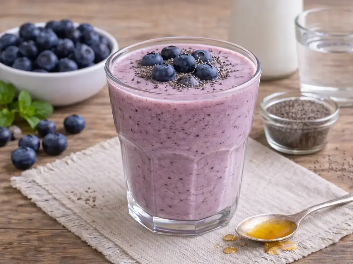 Blueberry Chia Kefir Smoothie