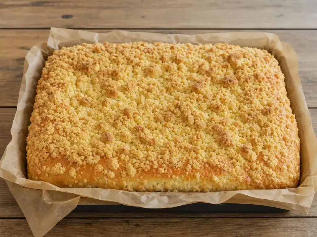 Classic Yeast Cake with Buttery Crumb Topping