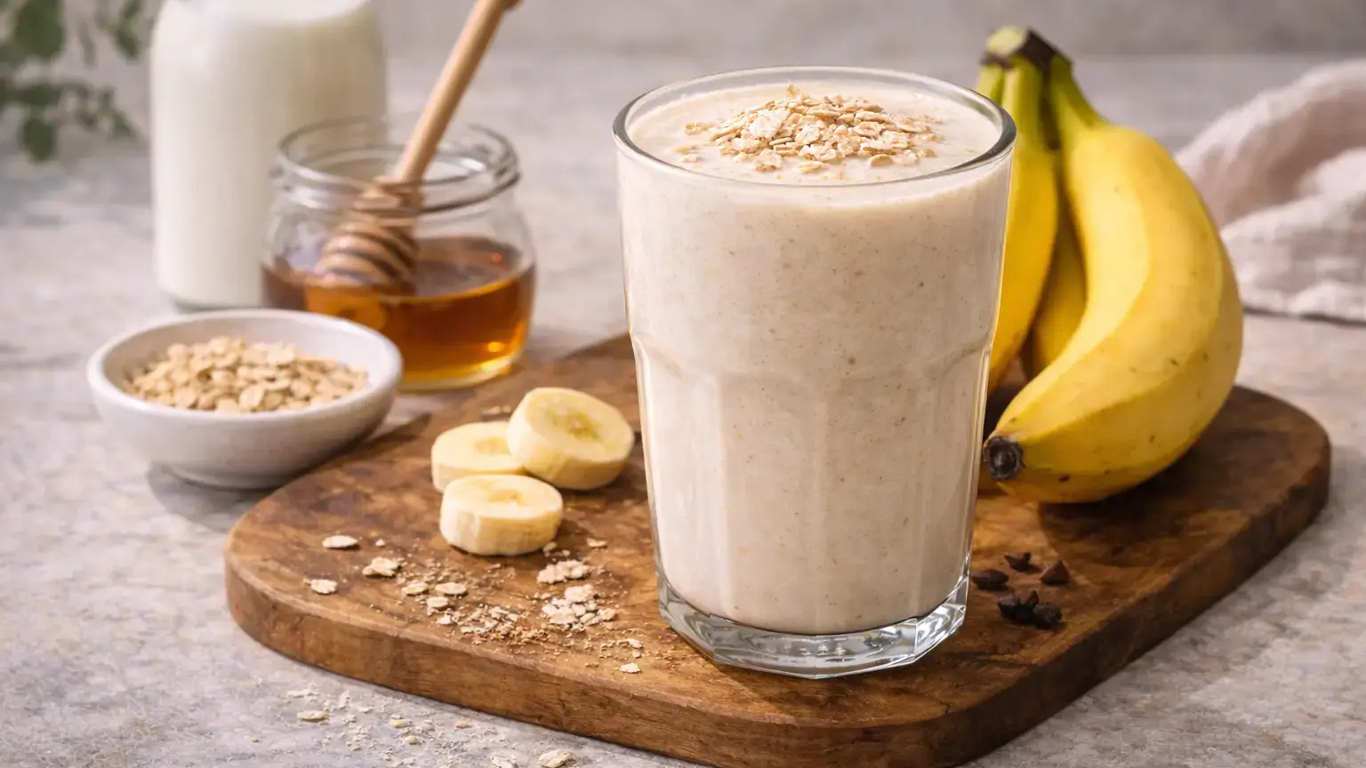Koktajl proteinowy z bananem