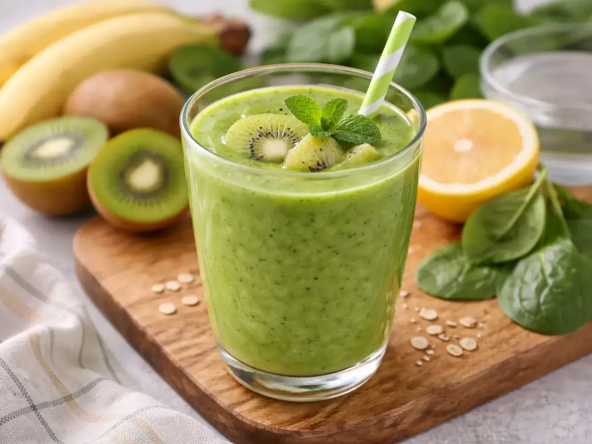 Spinach and Kiwi Green Smoothie