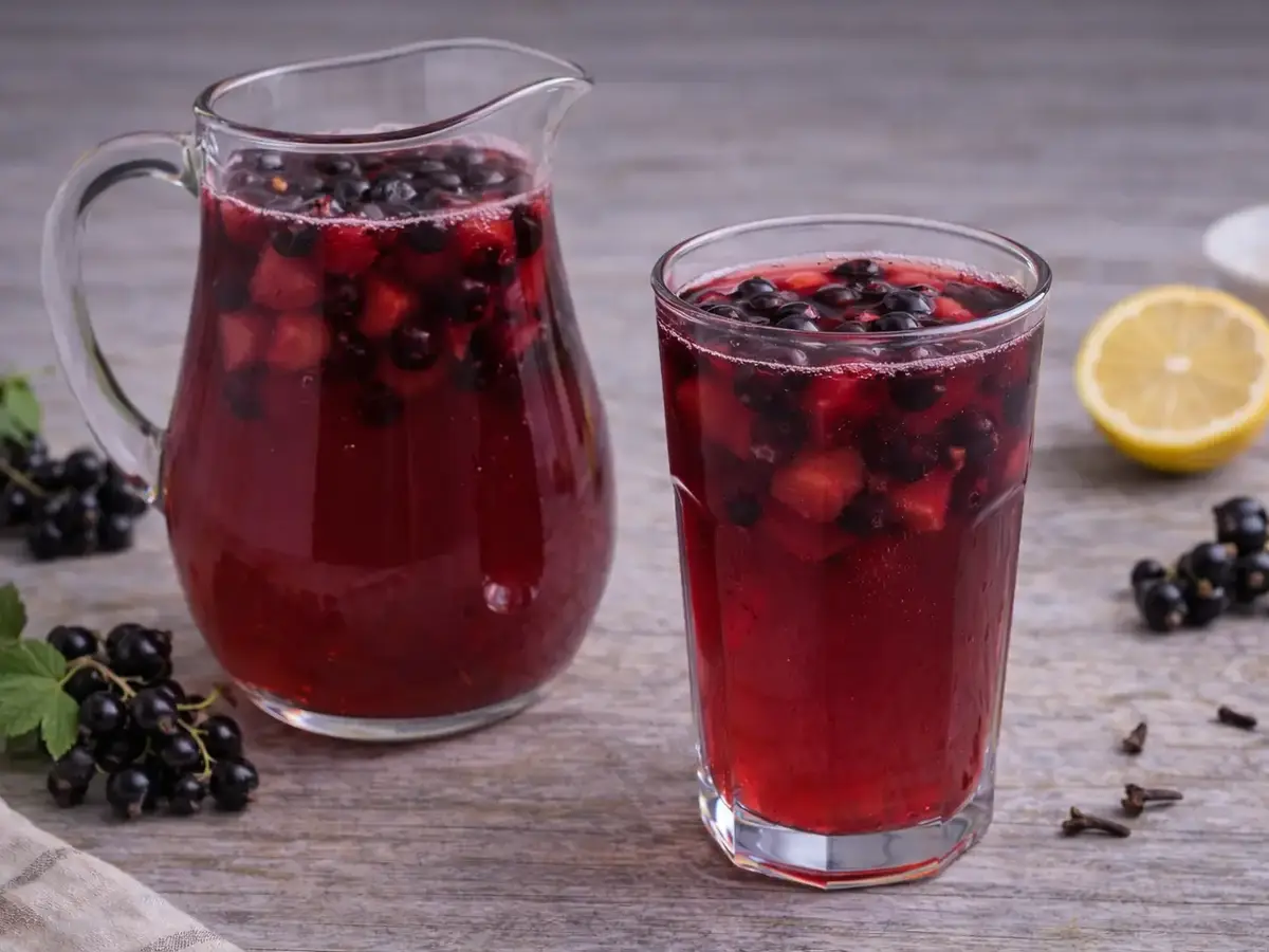 Black Currant Kompot (Polish Fruit Drink)