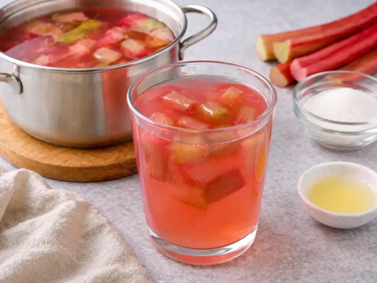 Rhubarb Kompot (Polish Fruit Drink)