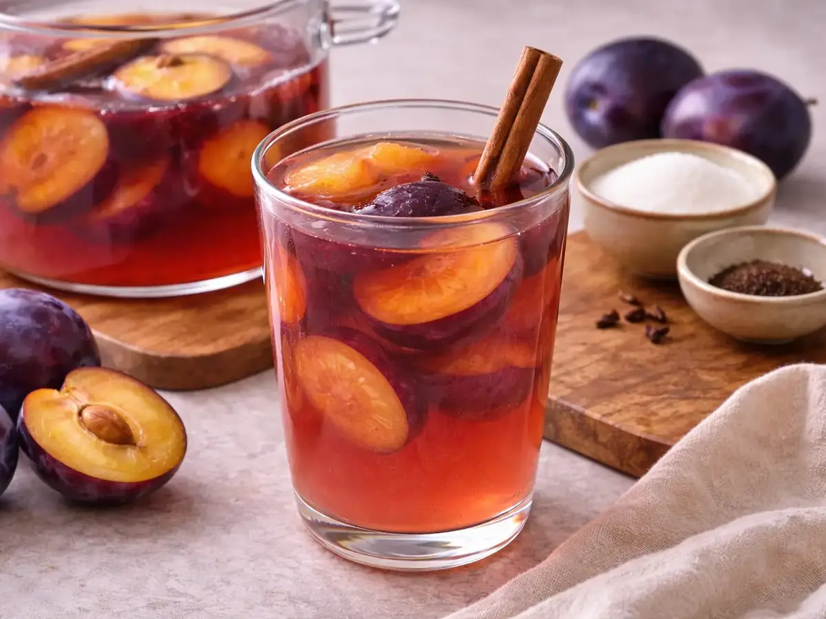 Plum Kompot (Polish Fruit Drink)