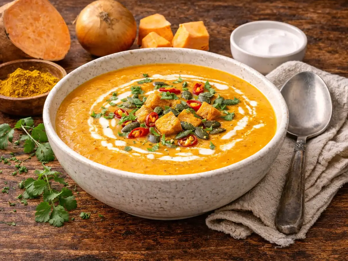 Creamy Sweet Potato and Coconut Milk Soup