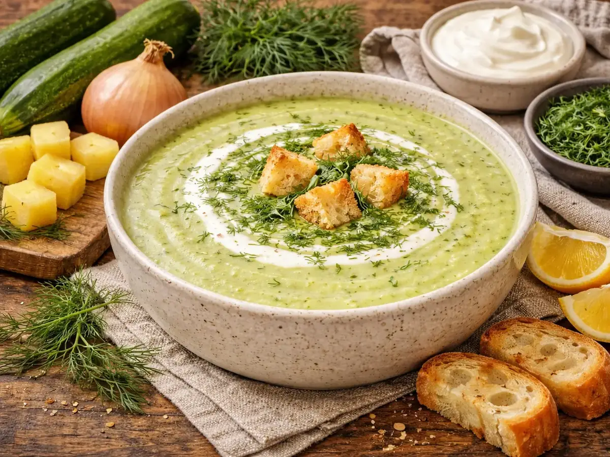 Creamy Zucchini Soup with Dill