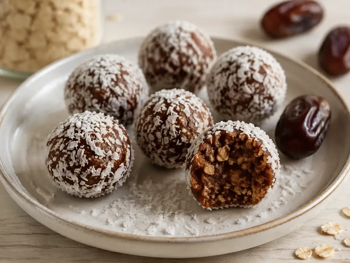 Oat Balls with Cocoa and Dates