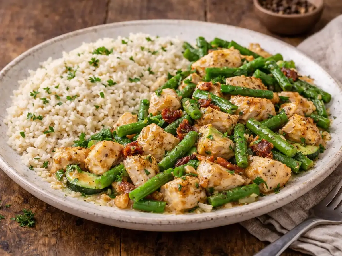 Chicken with Green Beans and Rice