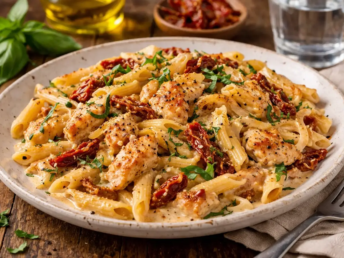 Chicken Pasta with Sun-Dried Tomatoes