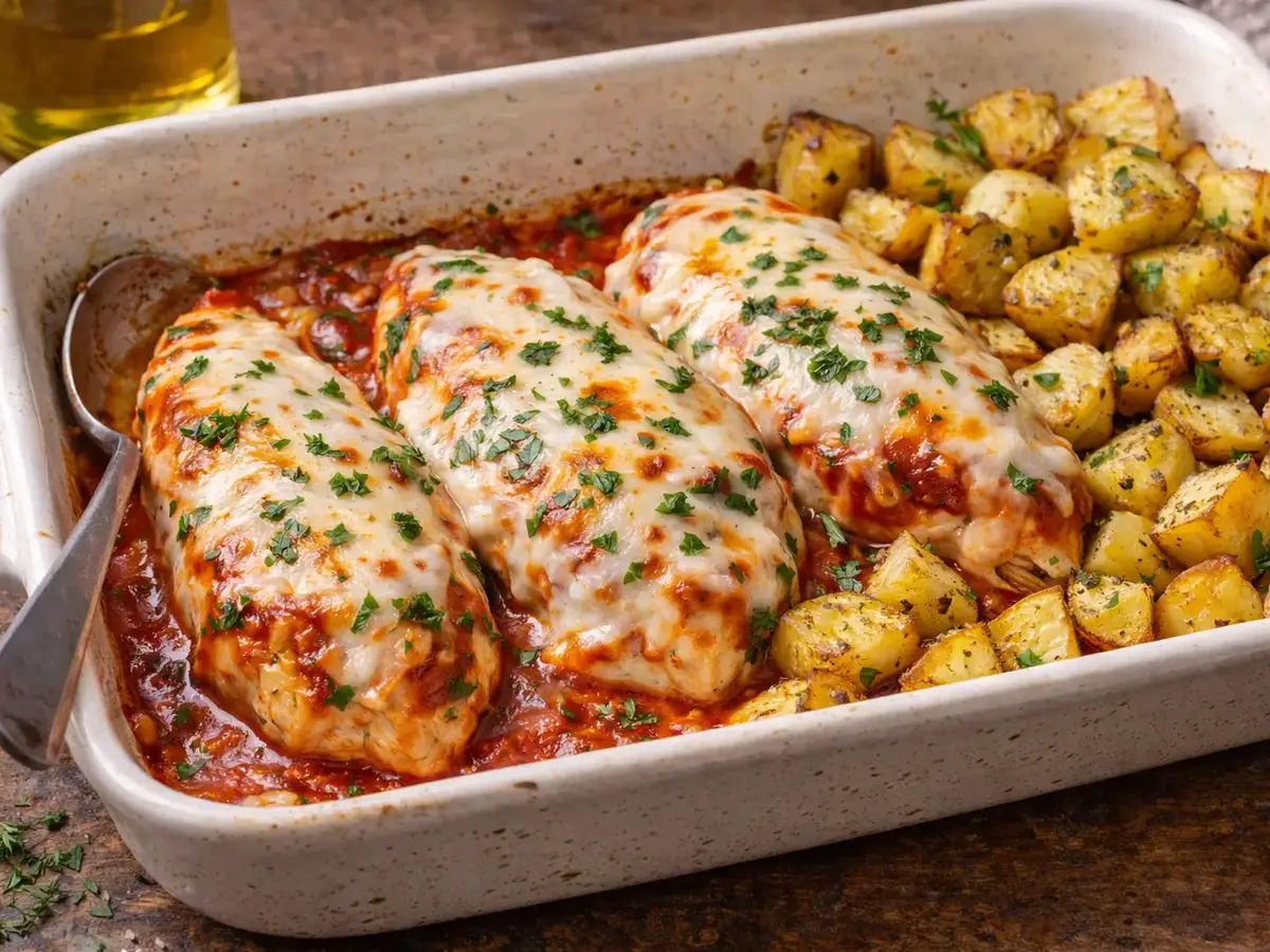 Baked Chicken with Mozzarella and Tomato Passata