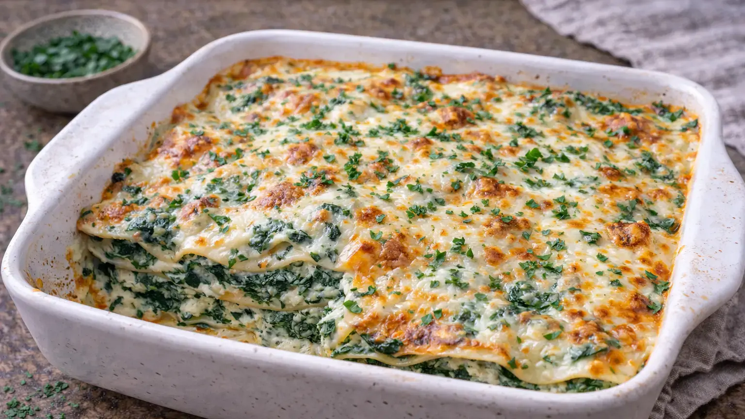 Lasagne ze szpinakiem i ricottą