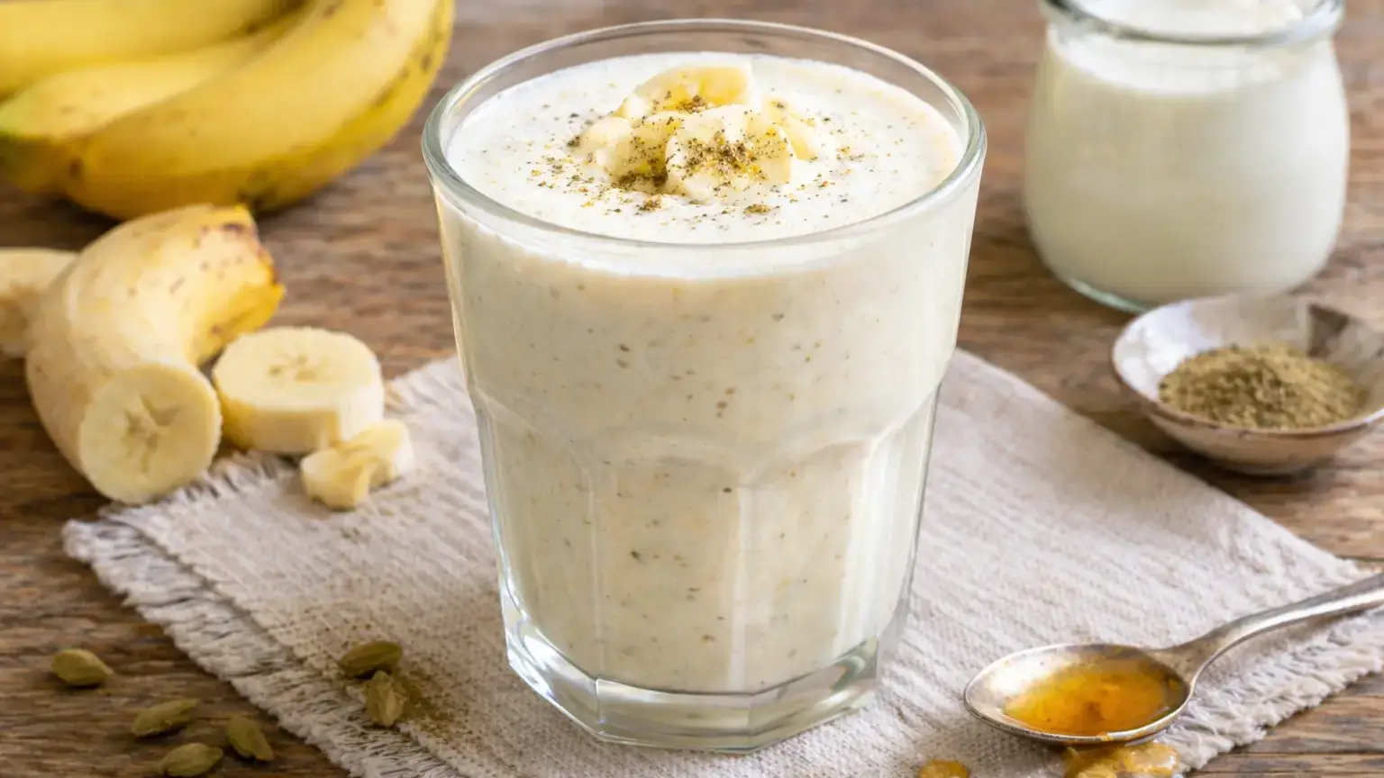 Lassi bananowe z kardamonem