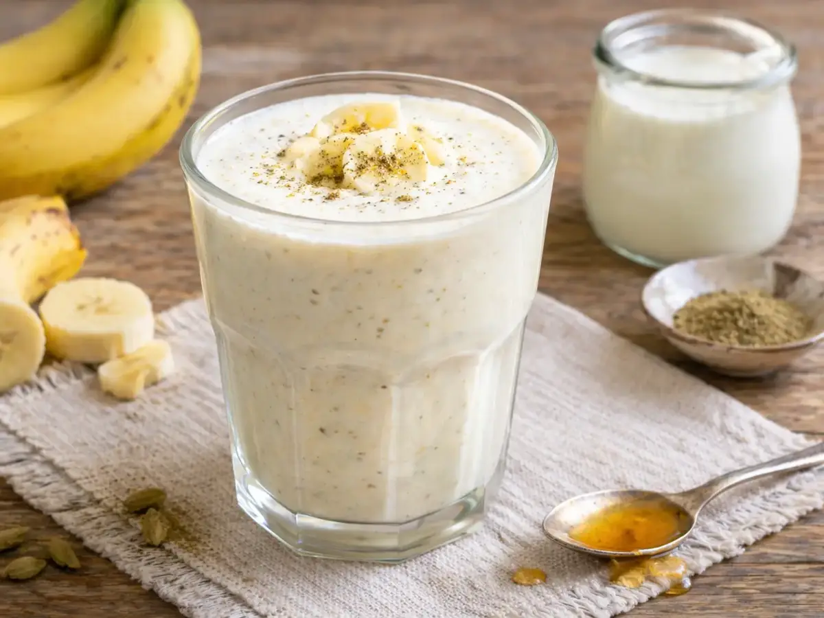 Banana Lassi with Cardamom