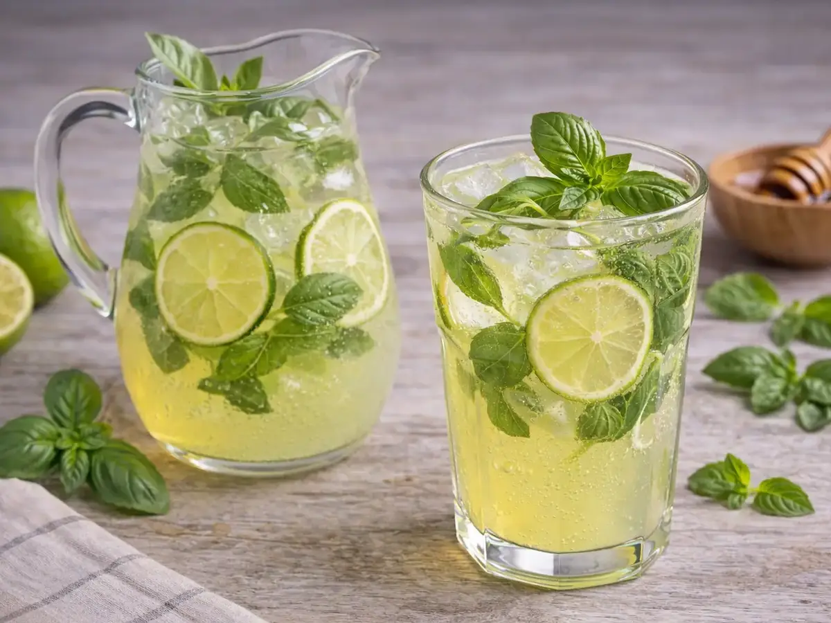 Basil and Lime Lemonade