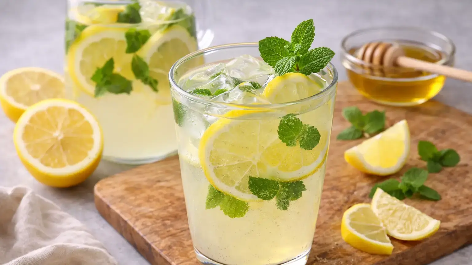Lemoniada cytrynowa z miętą