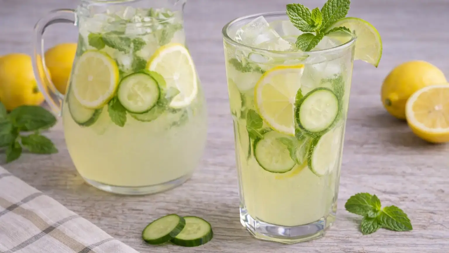 Lemoniada ogórkowo-miętowa