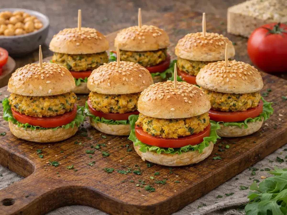 Mini Burgers with Chickpea Patties