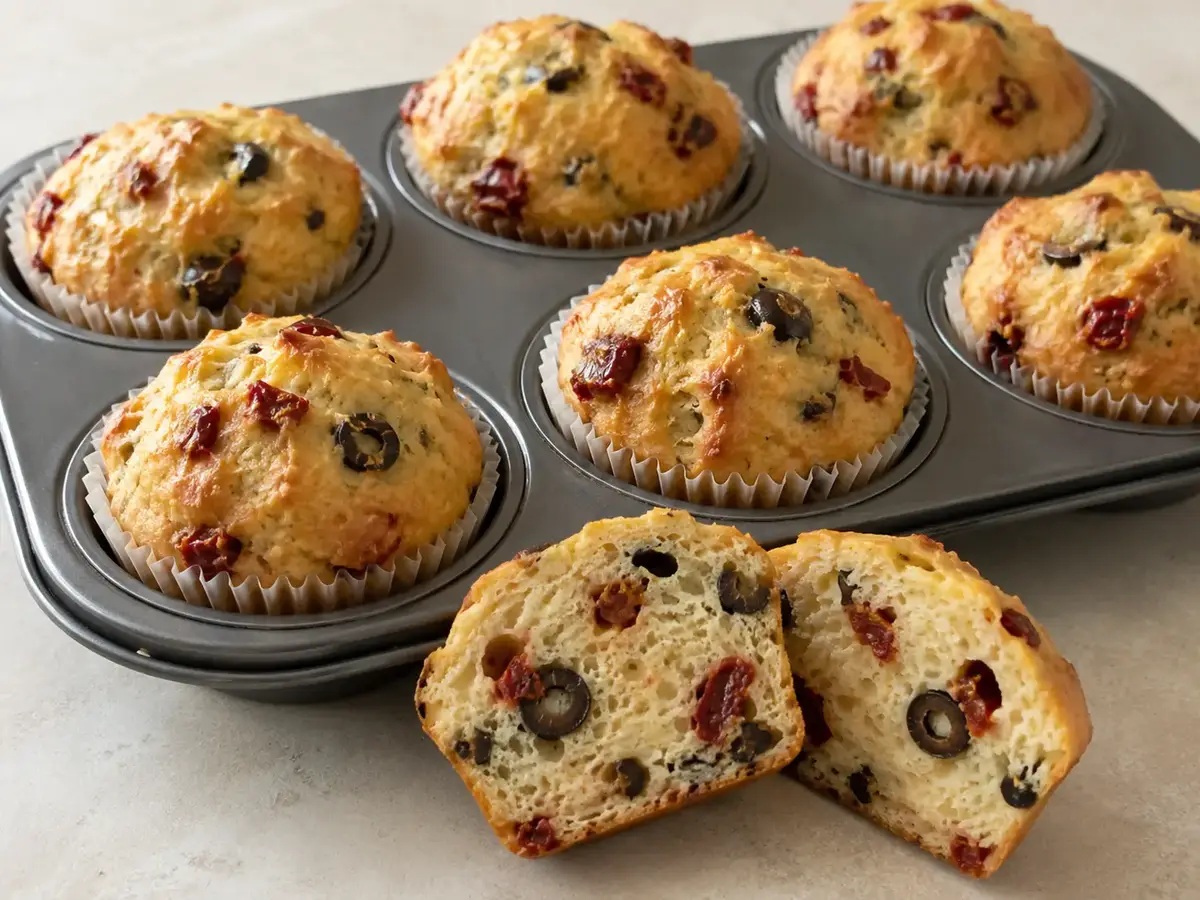 Sun-Dried Tomato and Olive Muffins
